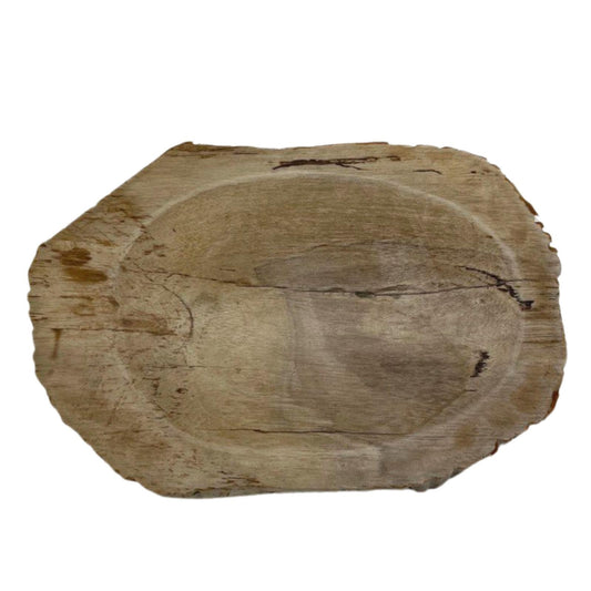 Porte-savon en bois pétrifié marron