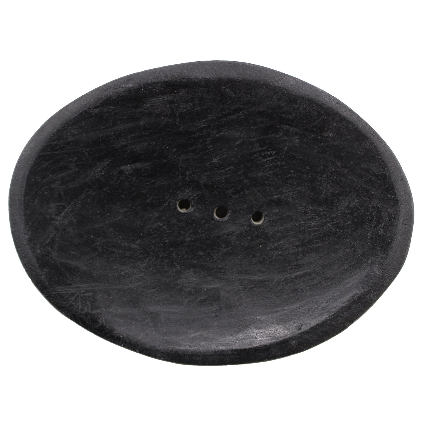 Porte-savon ovale en marbre noir