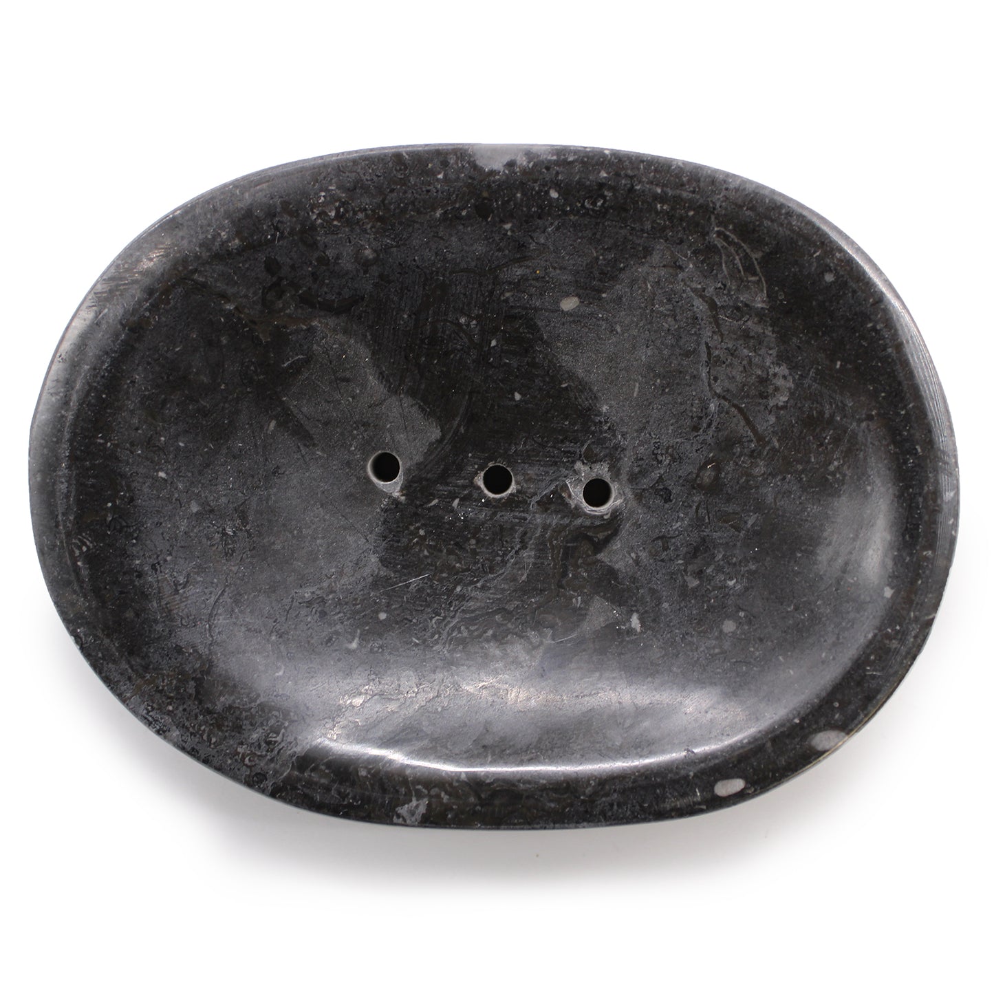 Porte-savon ovale classique en marbre noir