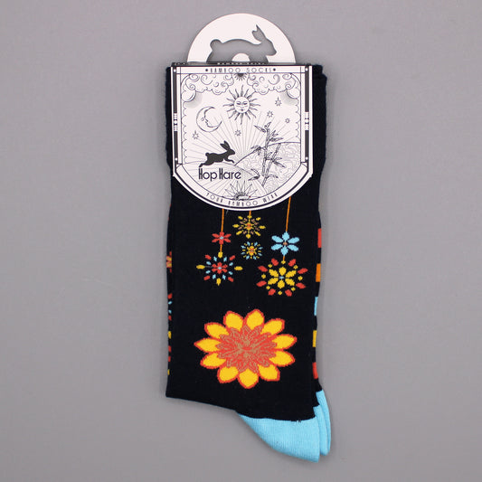 Hop Hare Bambussocken (S/M) - Mandala-Blumen