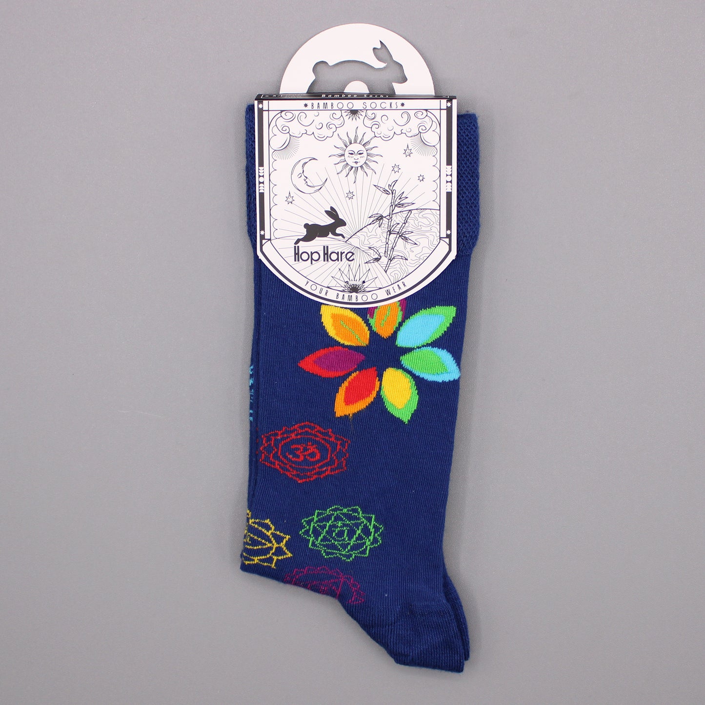 Hop Hare Socken (41-46) - Regenbogenchakra