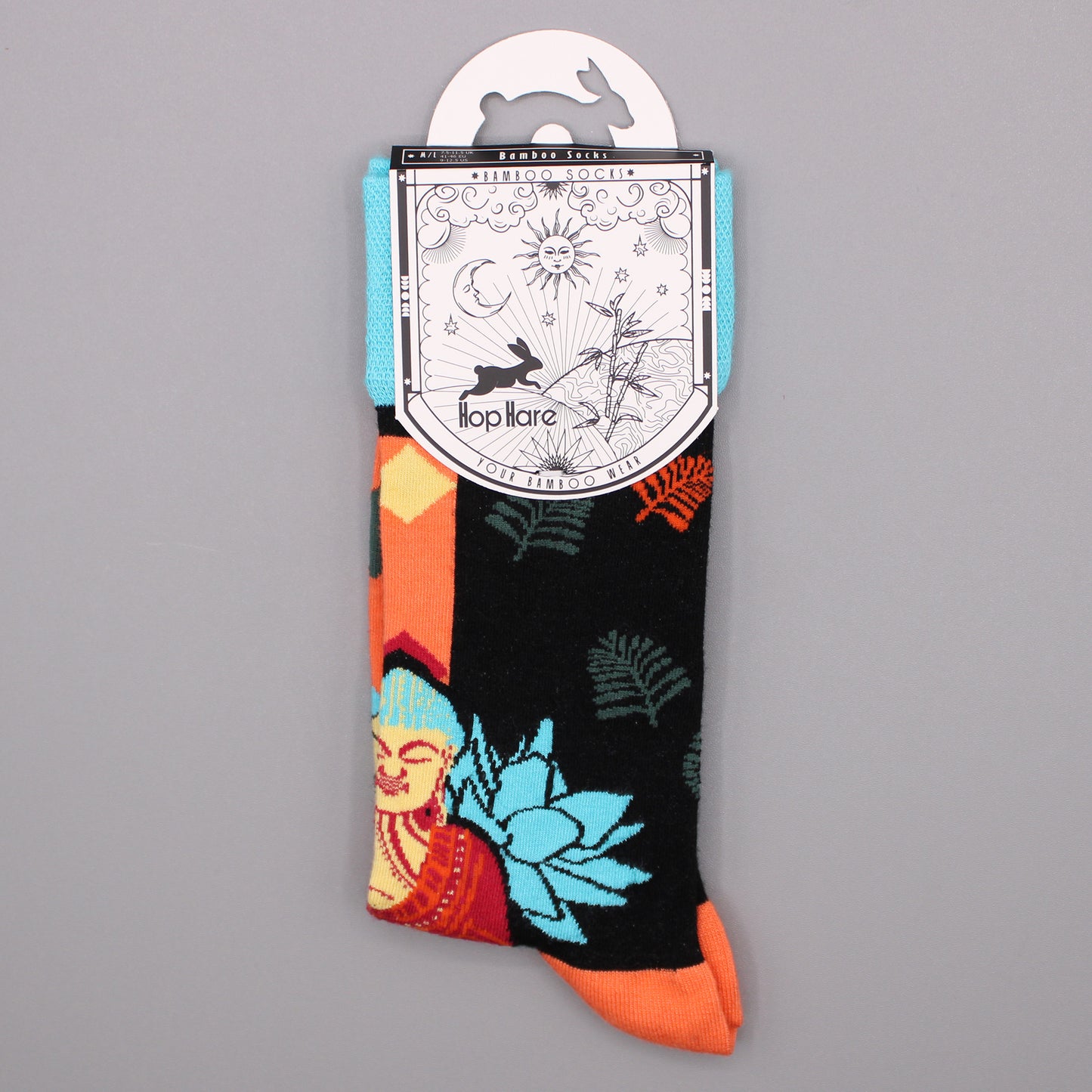 Hop Hare Socken (41-46) - Blauer Buddha und Lotus