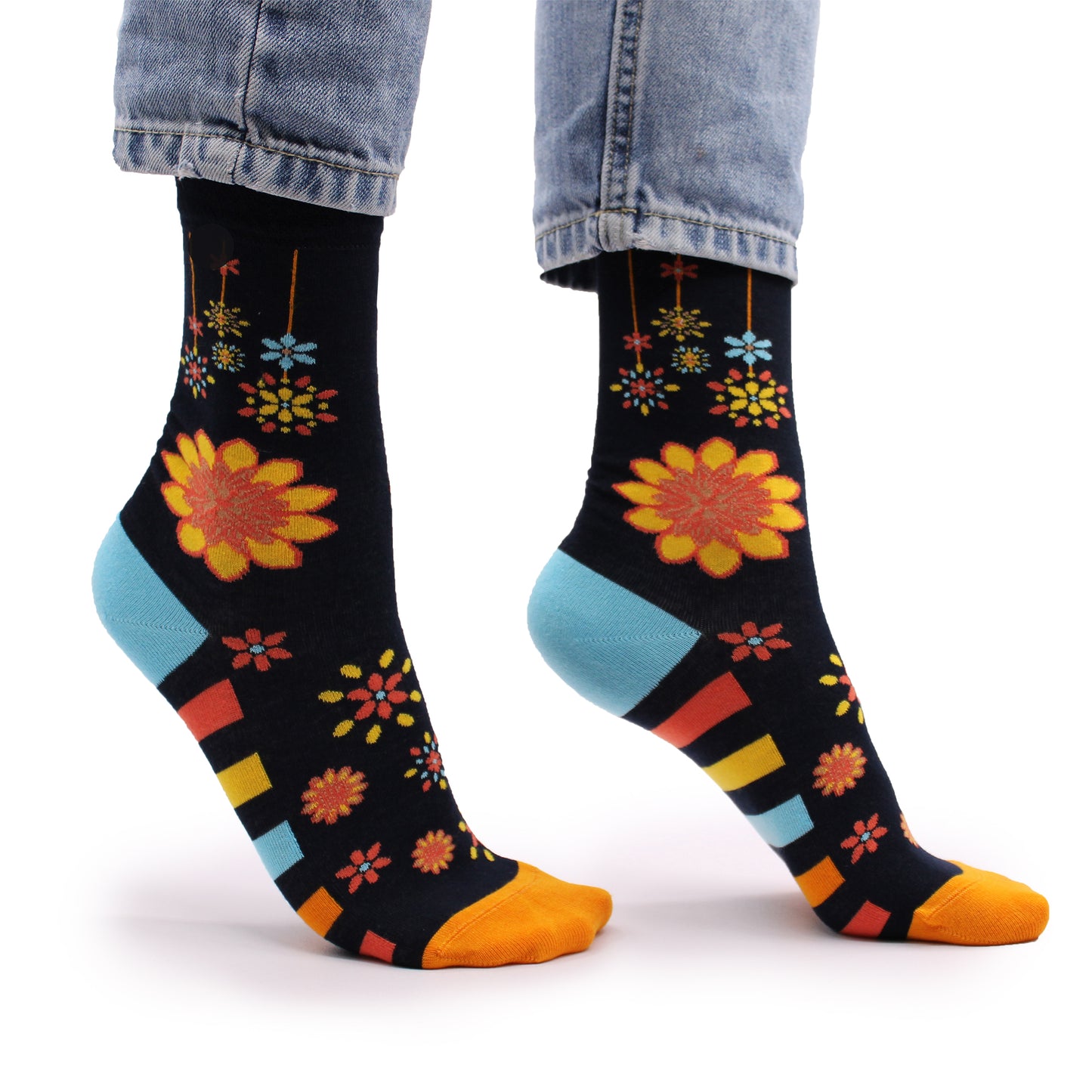 Chaussettes en bambou Hop Hare (P/M) - Fleurs Mandala