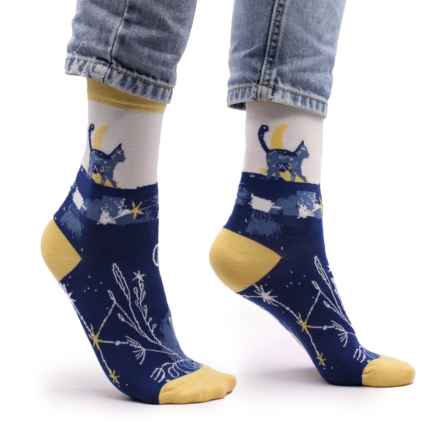 Hop Hare Socken (41-46) - Mitternachtskatze