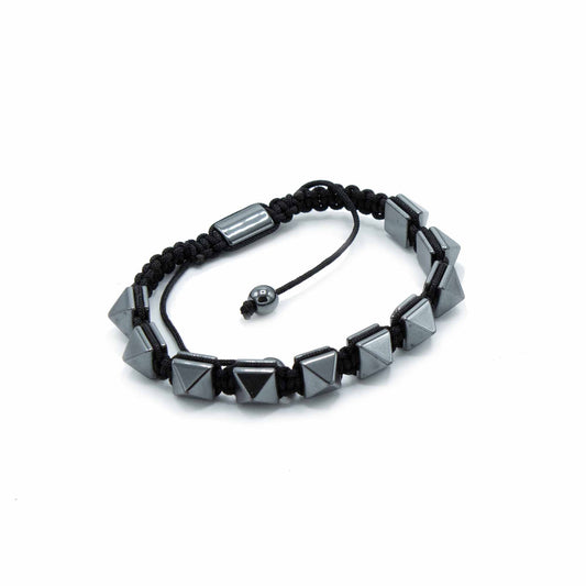 Bracelet magnétique Shamballa en hématite - Clous