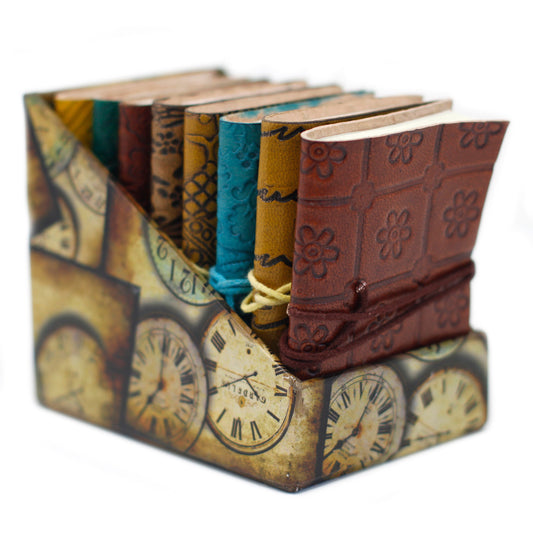 Mini carnet en cuir (assorti)