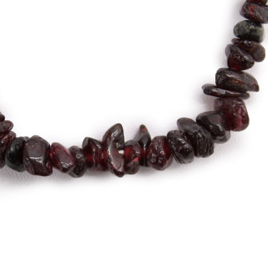 Bracelet en fragments de pierres précieuses - Grenat sanguin