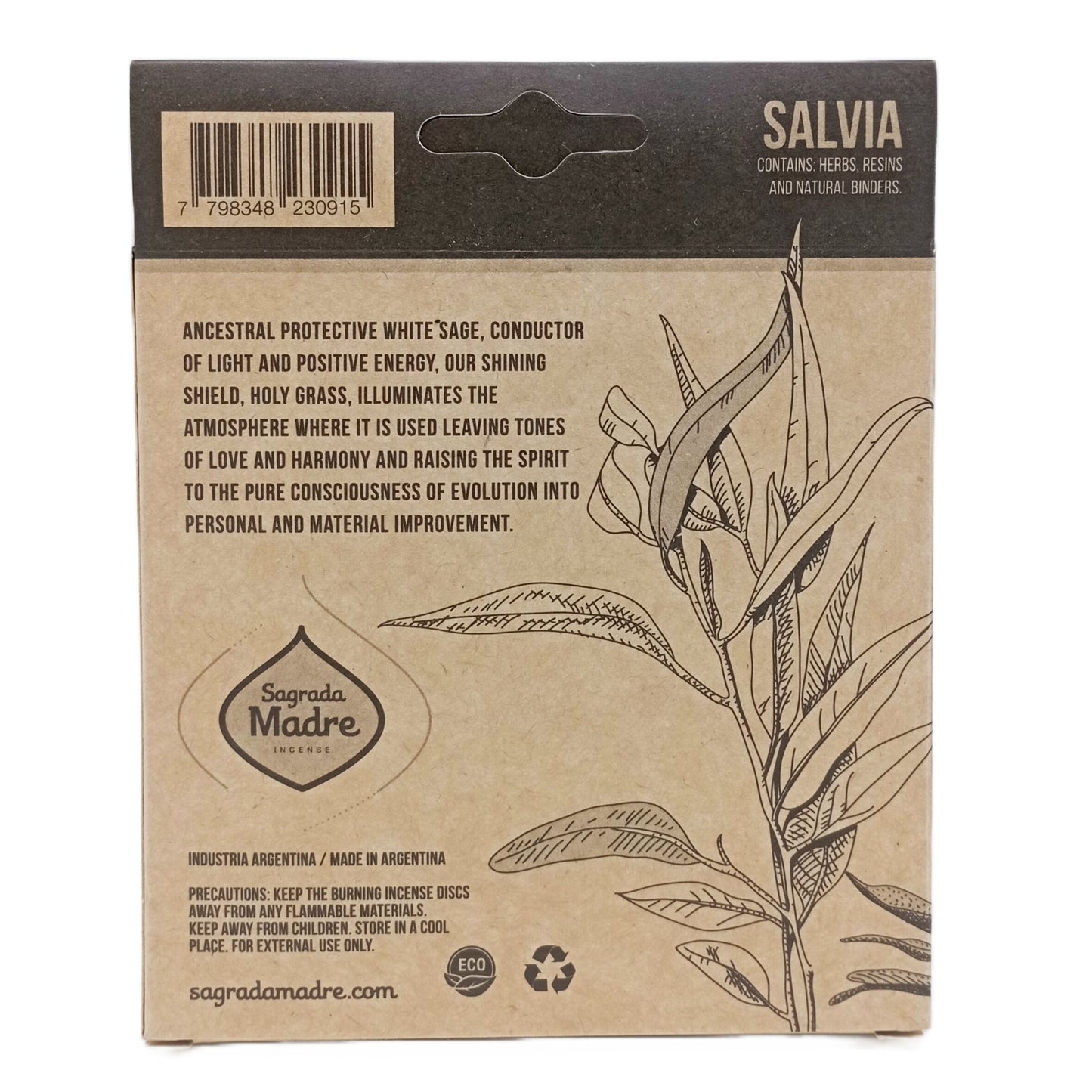 Harz-Räuchertabletten X 4 Weißer Salbei