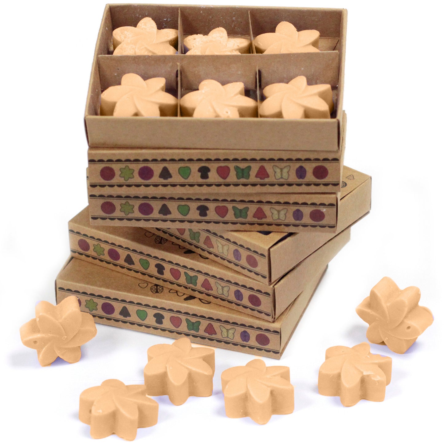 Coffret de 6 fondants à la cire de soja - Jasmin