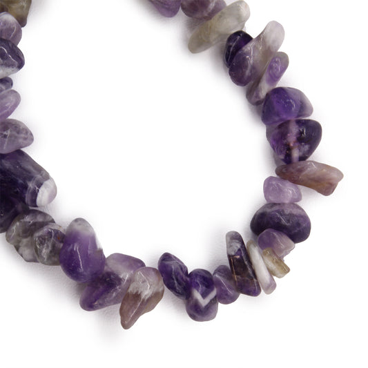 Bracelet en fragments de pierres précieuses - Améthyste