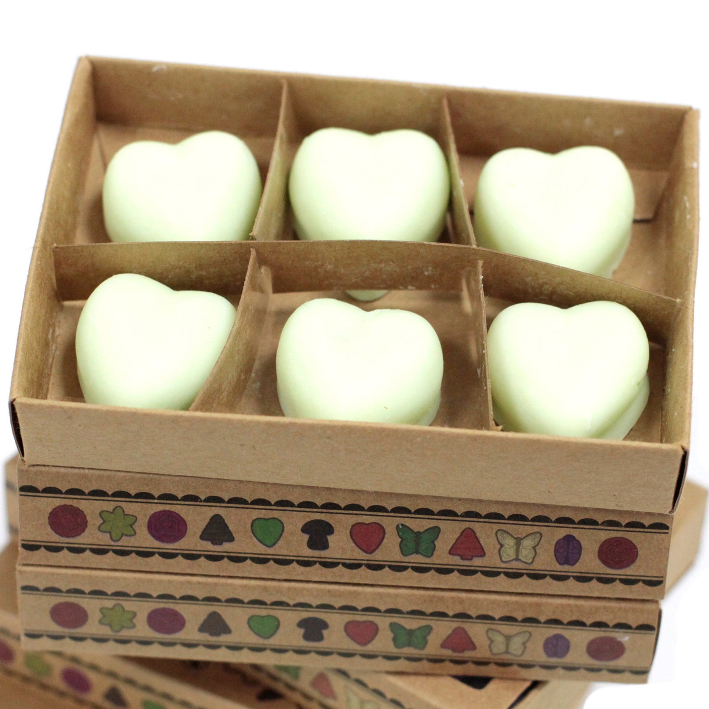 Schachtel mit 6 Sojawachsmalstiften - Wassermelone