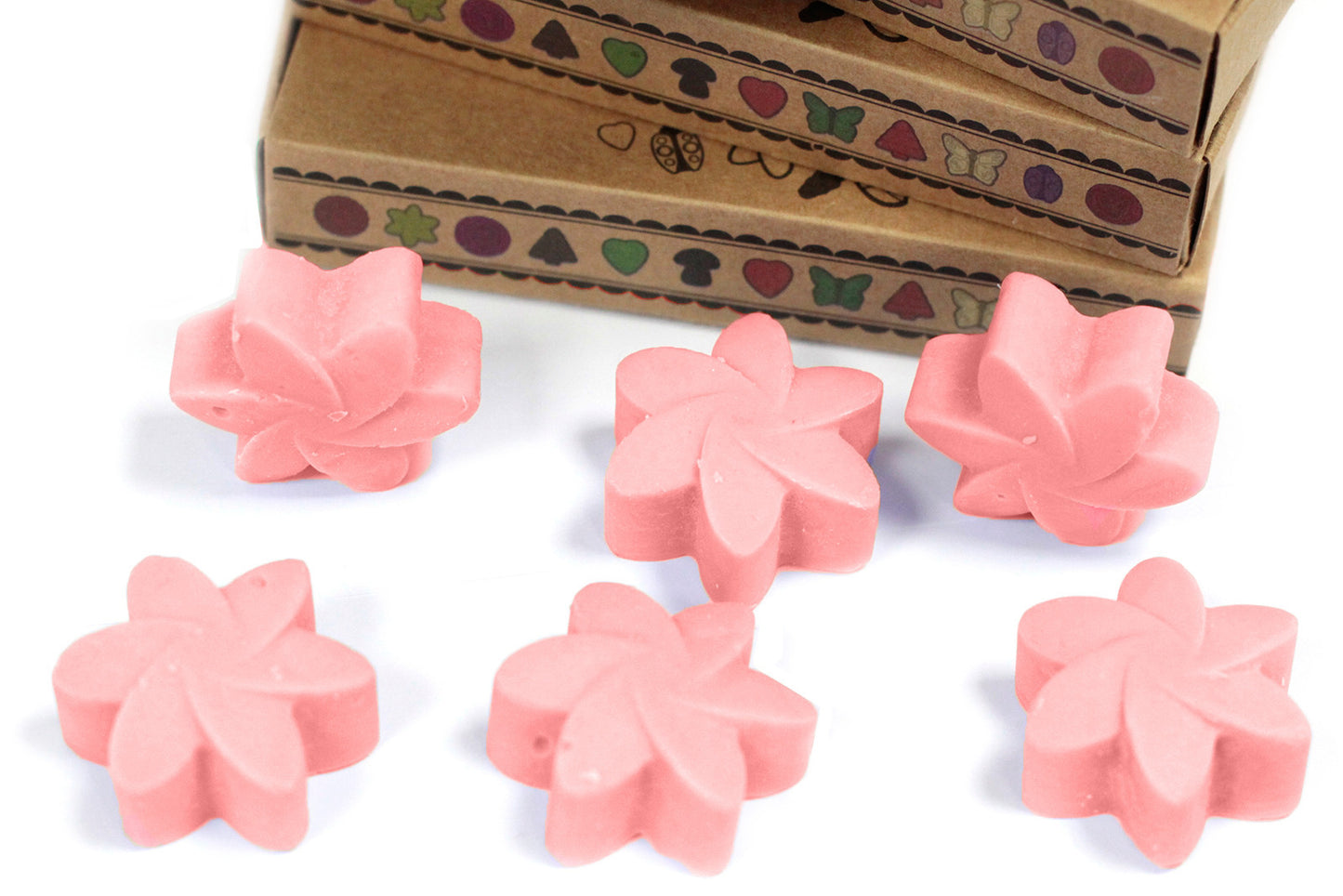 Schachtel mit 6 Sojawachsschmelzen - Japanische Magnolie