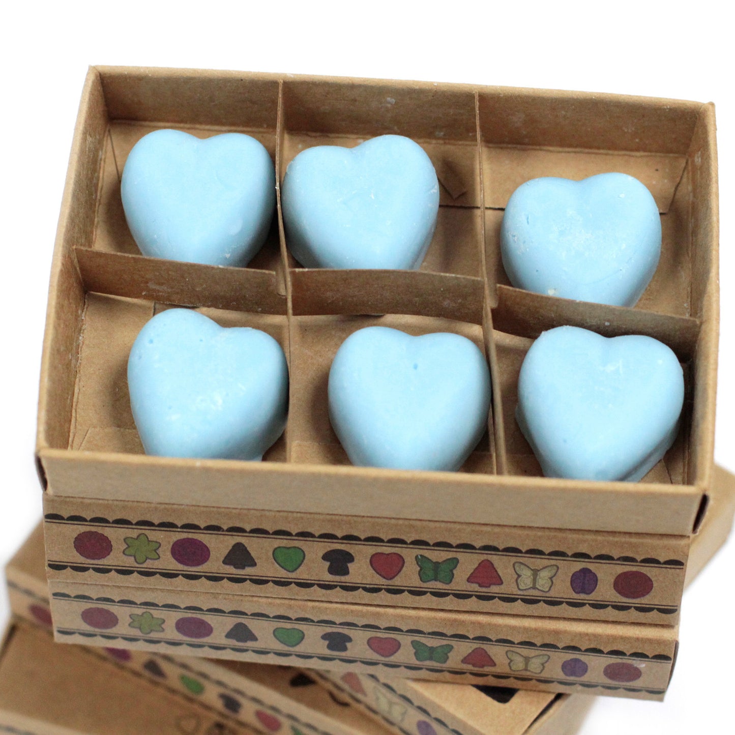 Schachtel mit 6 Sojawachsmalstiften - Berry Drop