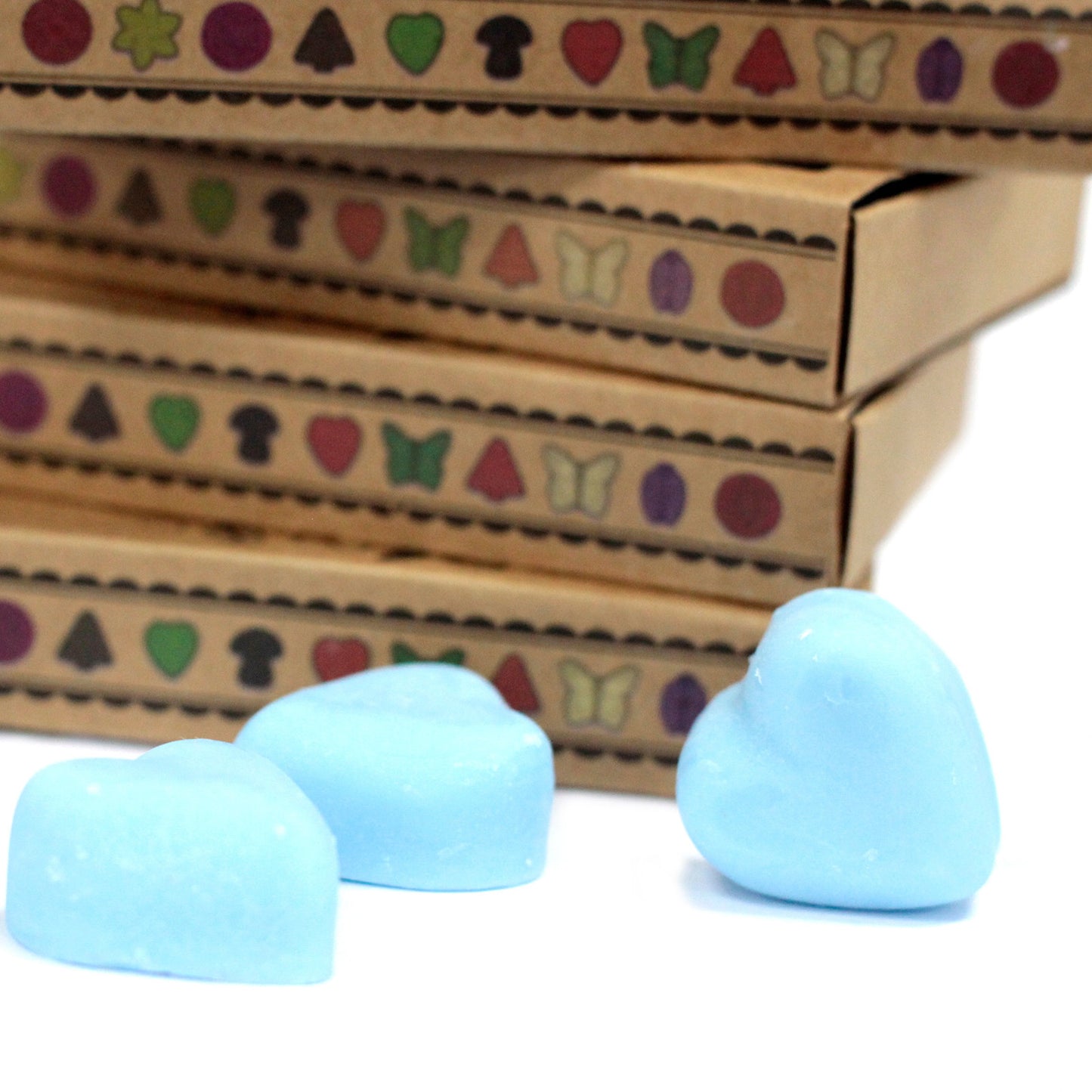 Schachtel mit 6 Sojawachsmalstiften - Berry Drop