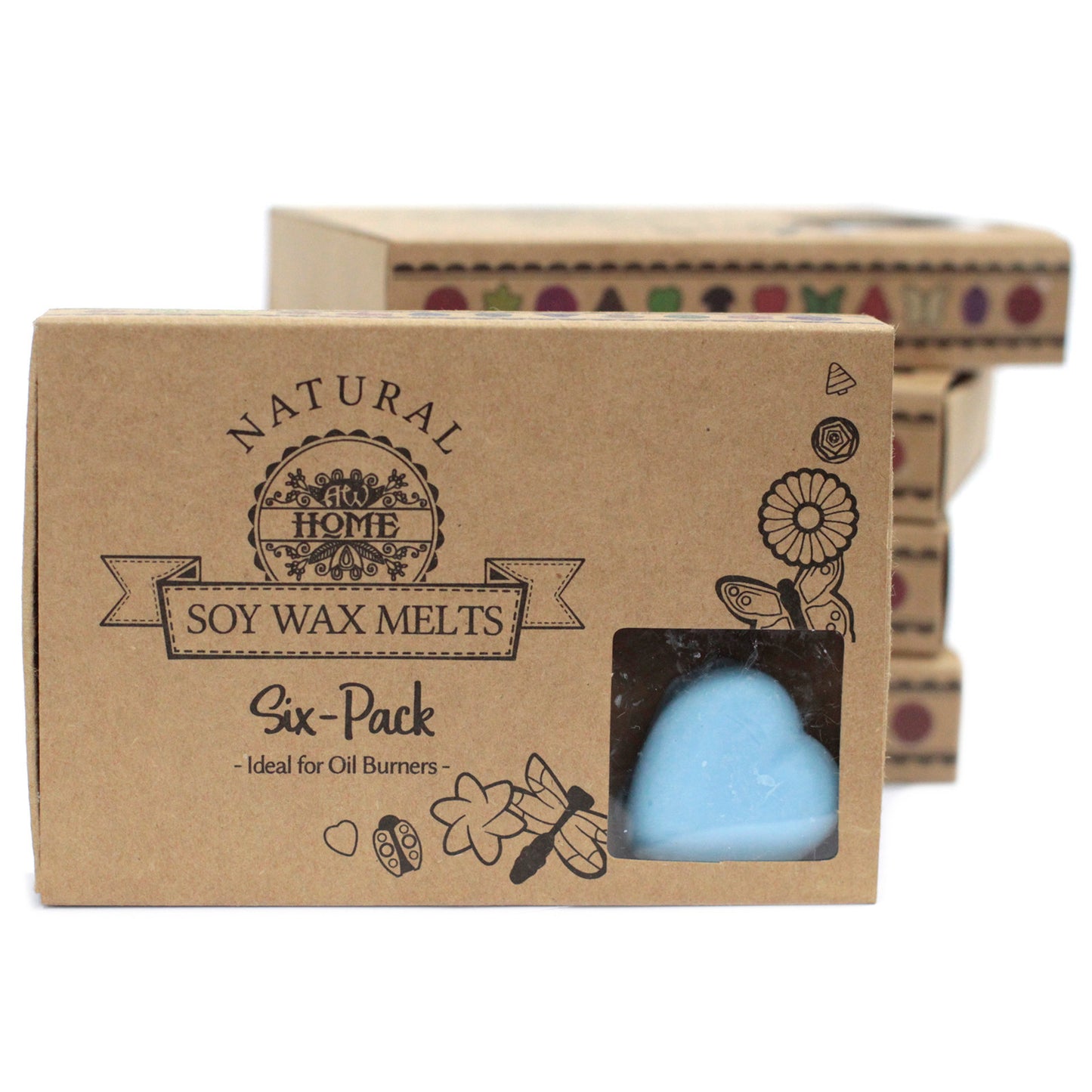 Schachtel mit 6 Sojawachsmalstiften - Berry Drop