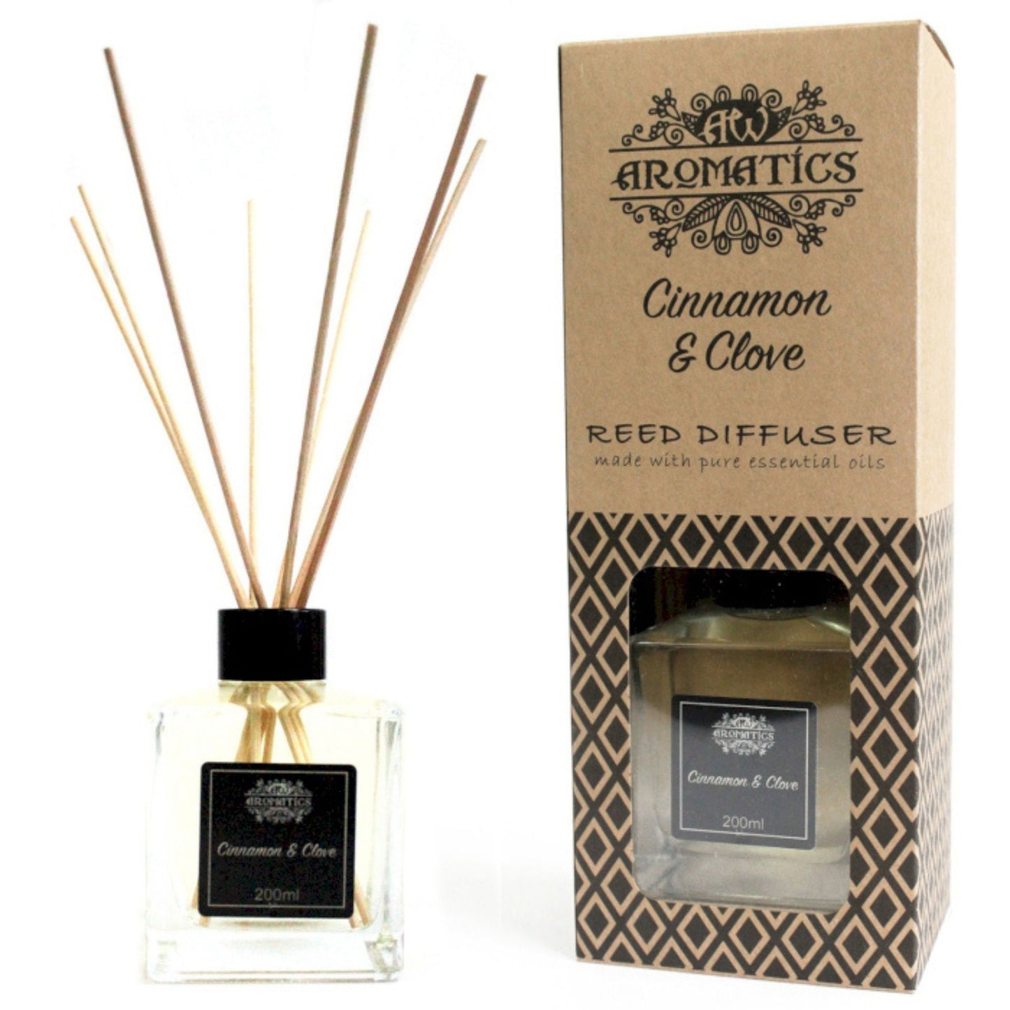 Diffuseur de roseaux aux huiles essentielles - Cannelle et clou de girofle