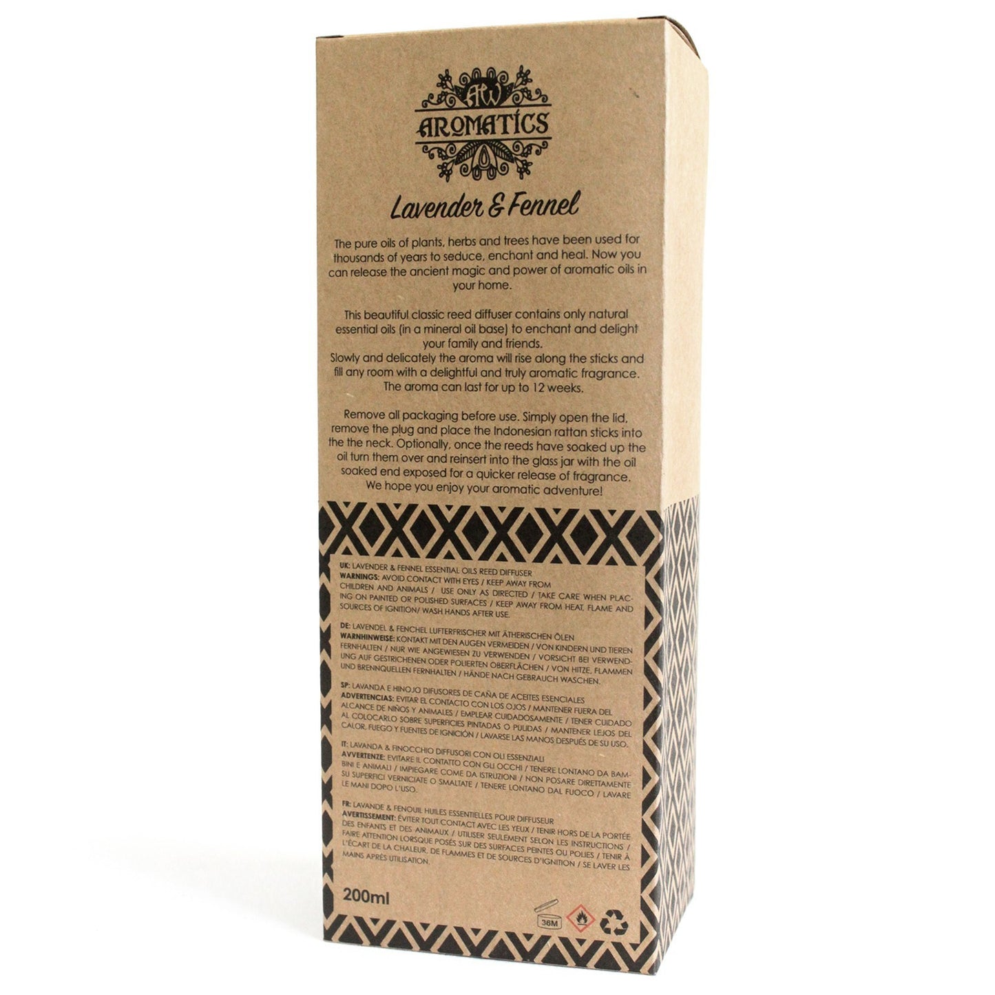 Diffuseur de roseaux aux huiles essentielles - Lavande et fenouil