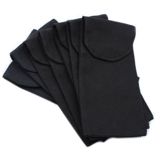 Pochette en coton pour rouleaux de massage en pierres précieuses 283 g – Noir 9 x 19 cm