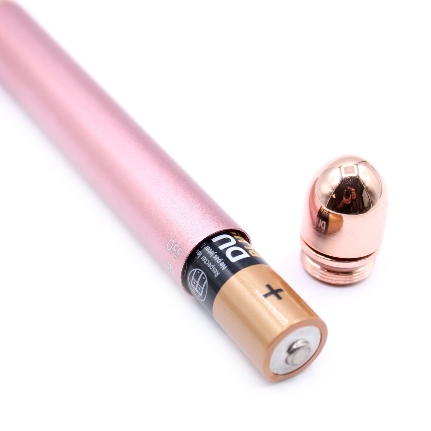 Rouleau vibrant en pierre précieuse - Quartz rose