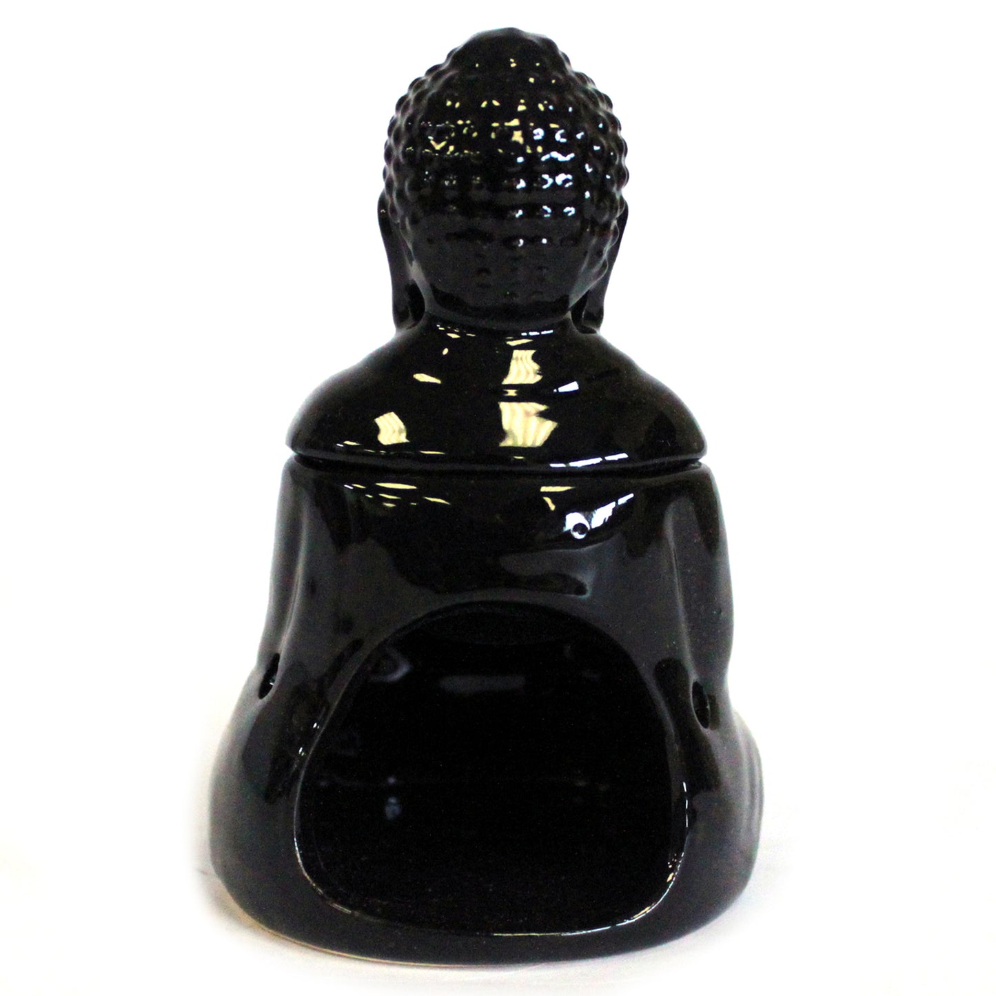 Brûleur à huile Bouddha assis - Noir