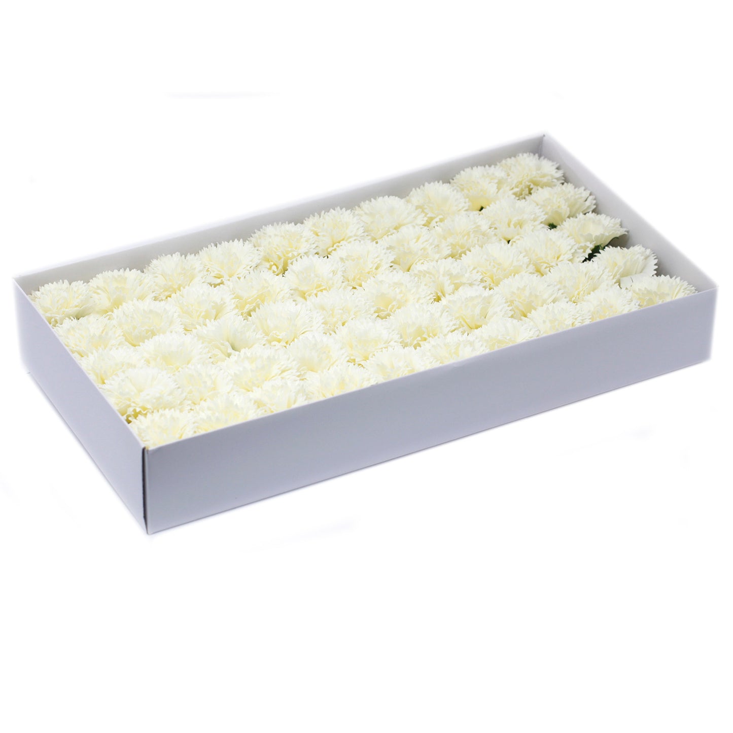 Seifenblumen-Bastelarbeiten - Nelken - Creme