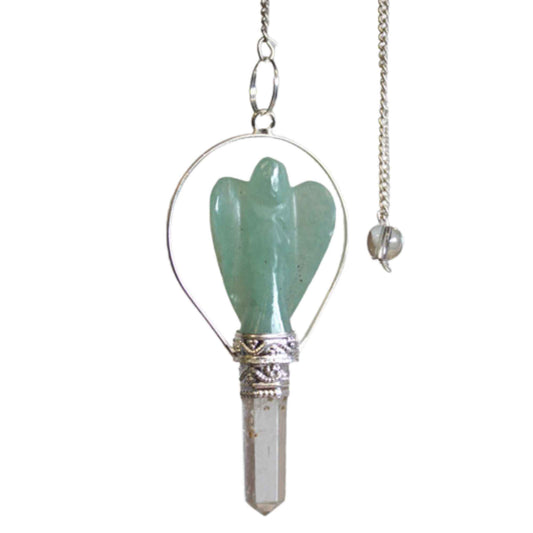 Pendule d'ange en aventurine verte