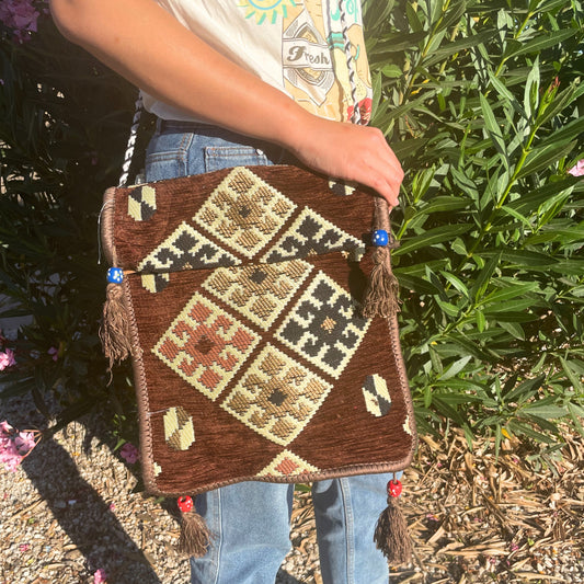 Sac à bandoulière Chocolat Kilim Festival