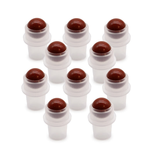 Embout roller en pierre précieuse pour flacon de 5 ml - Jaspe rouge