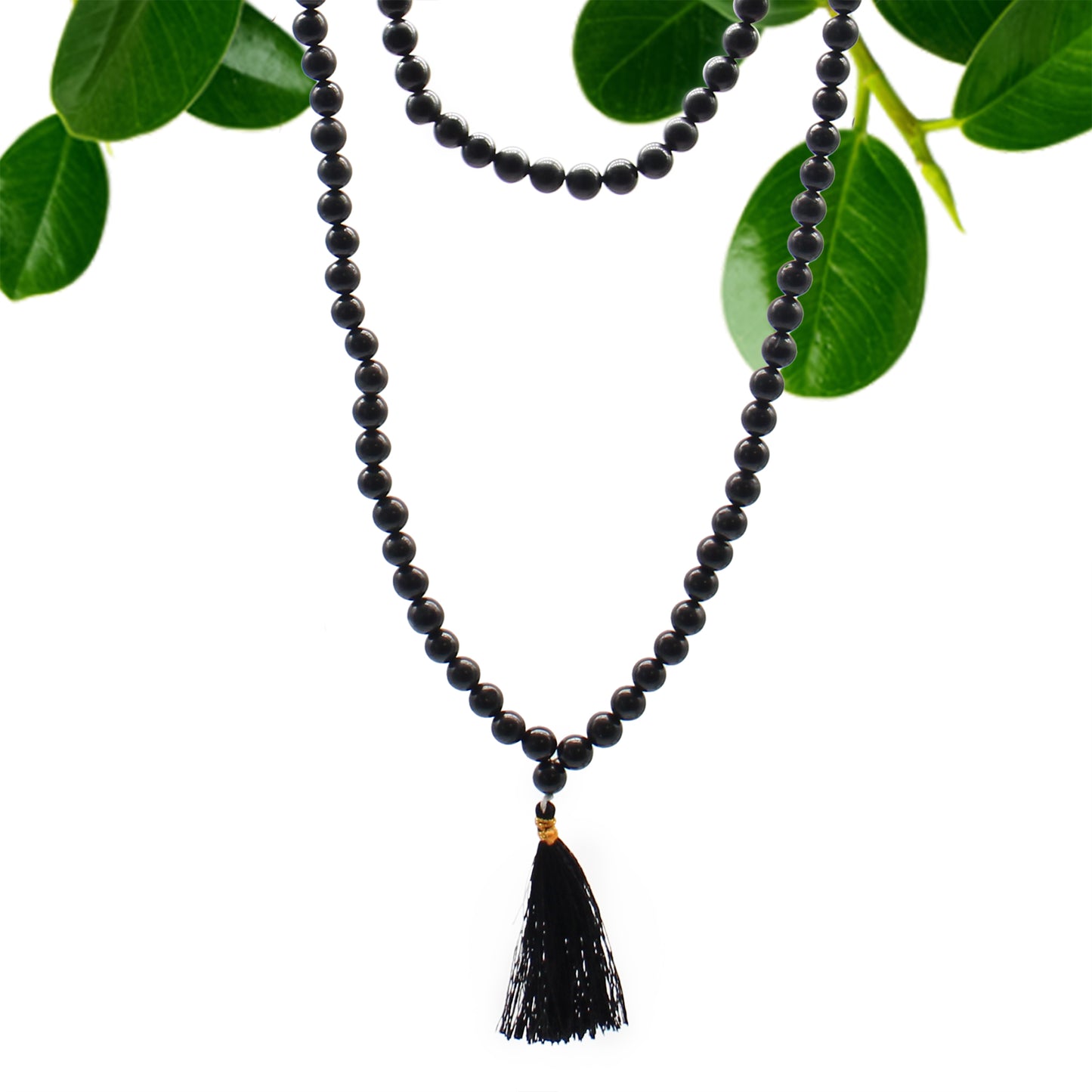 108 Japamala - Agate noire