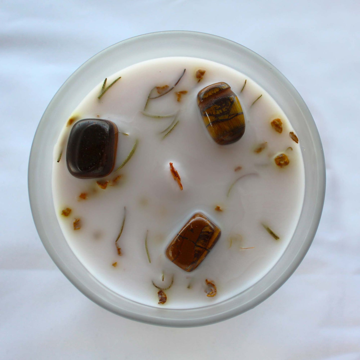 Bougie aux pierres précieuses au gingembre et à l'œil de tigre - Vitalité