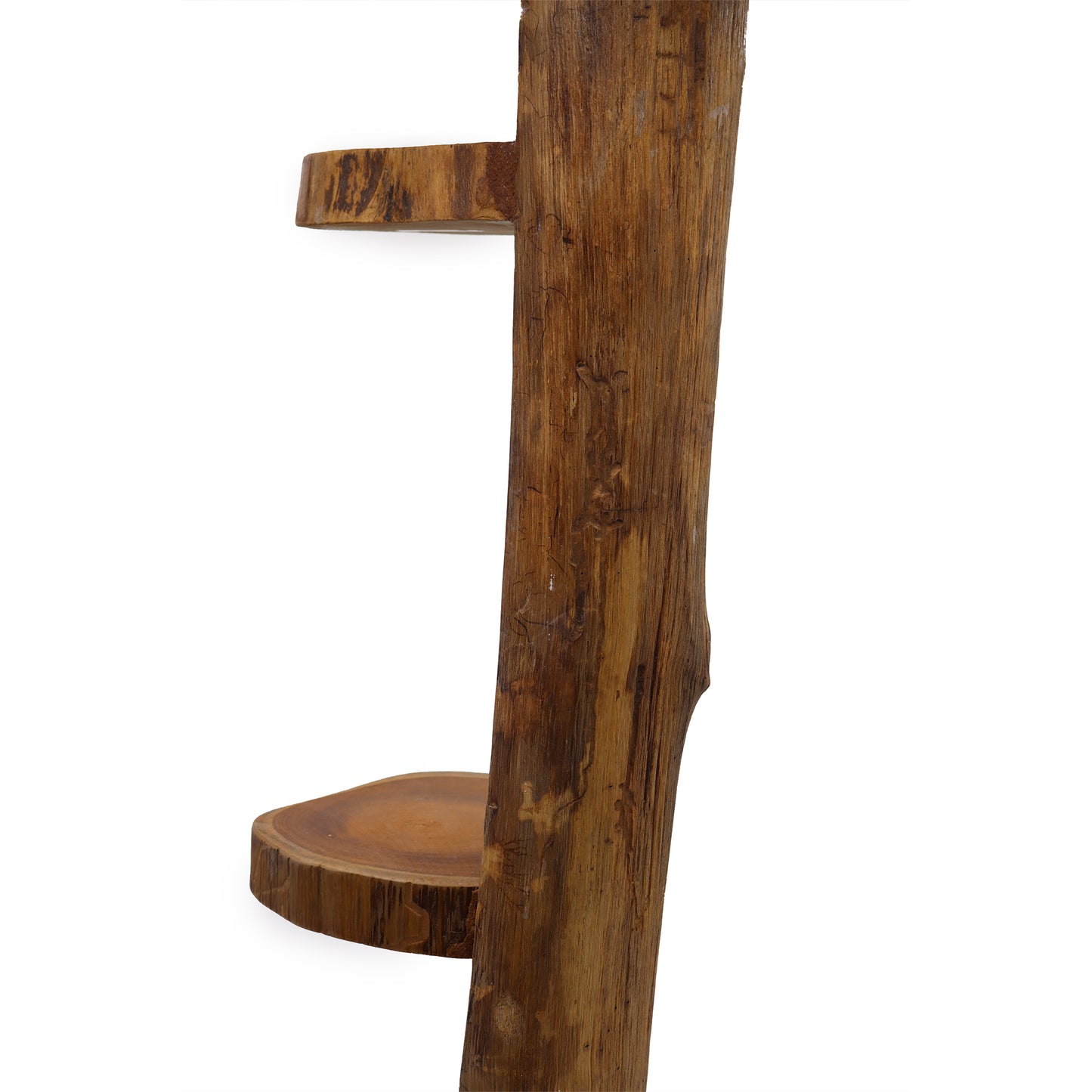 Holzregal aus natürlichem Teakholz, 3 Regale, 100 cm Höhe