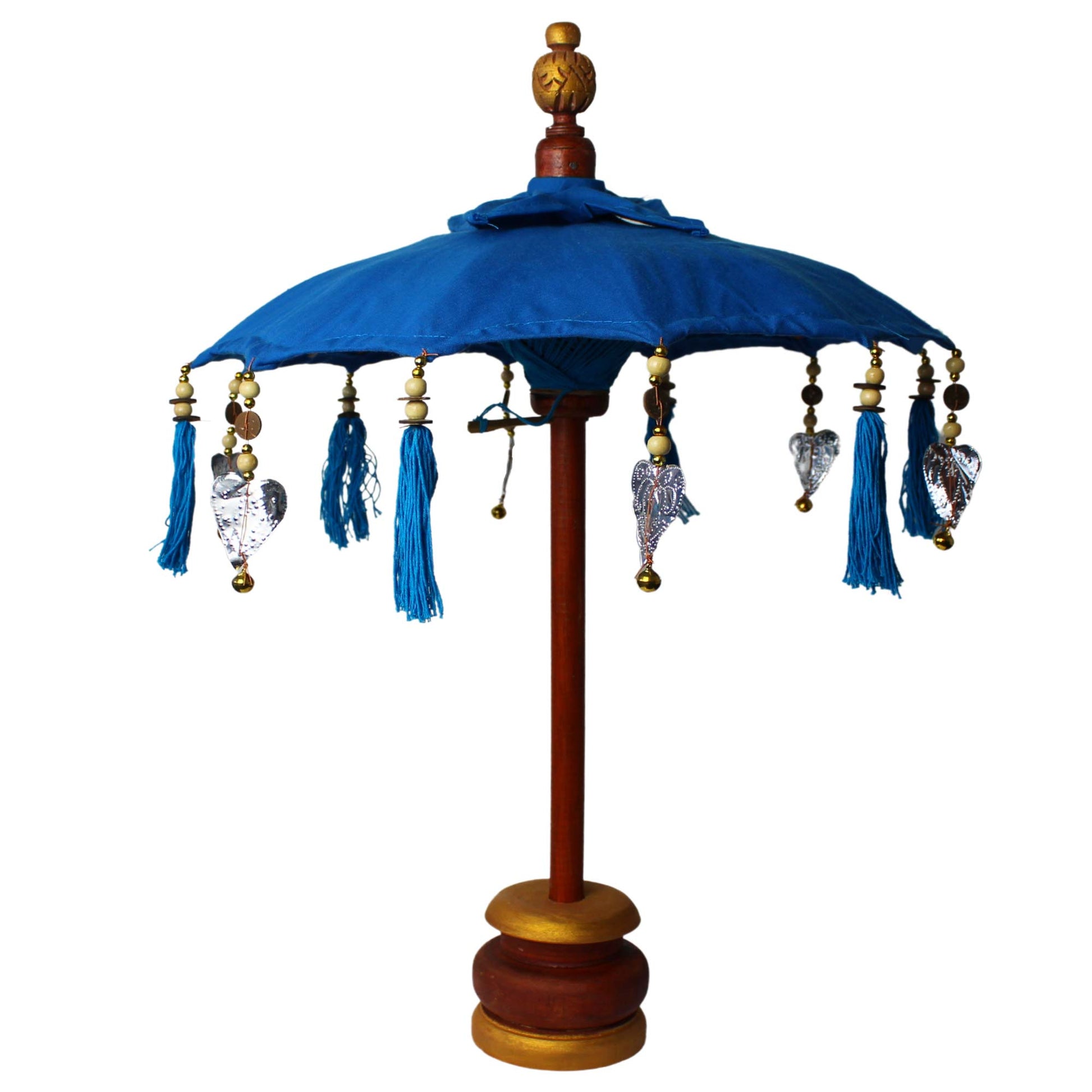 Bali Decoración Hogar Sombrilla - Algodón - Azul- 40cm