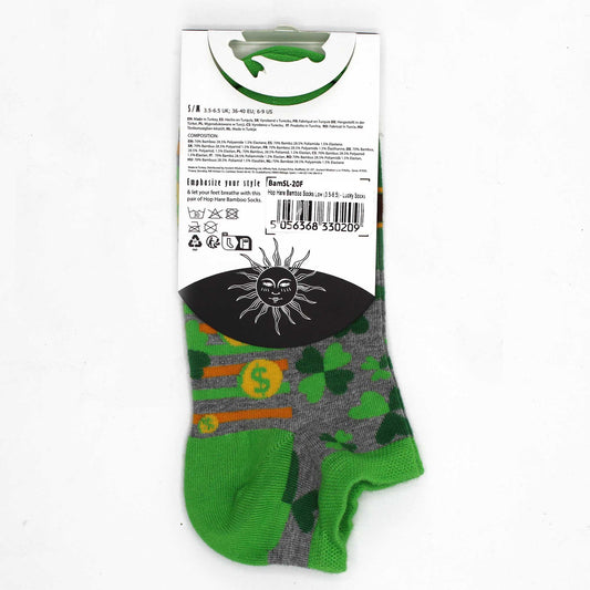 Chaussettes basses en bambou Hop Hare P/M (36-40) - Lucky Socks