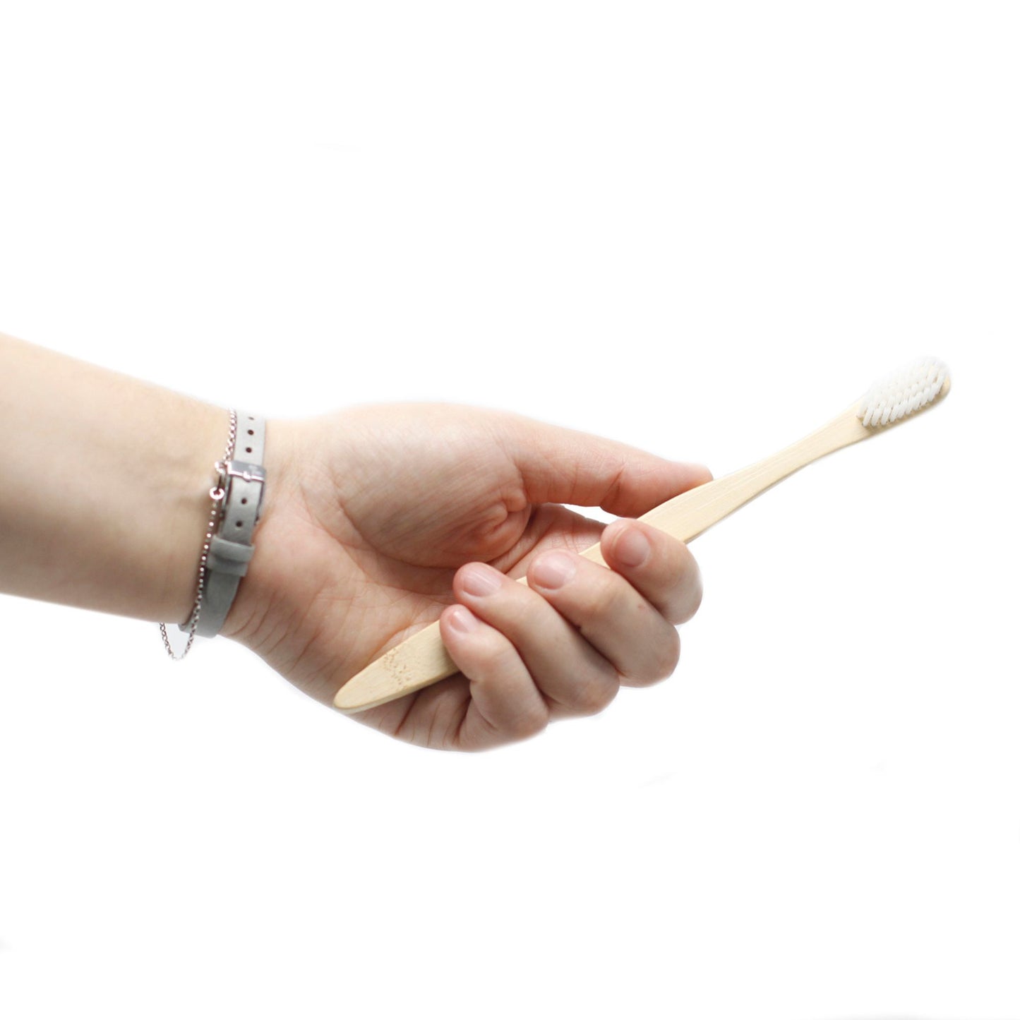 Coffrets de 4 brosses à dents en bambou - Blanc - 2 adultes 2 enfants