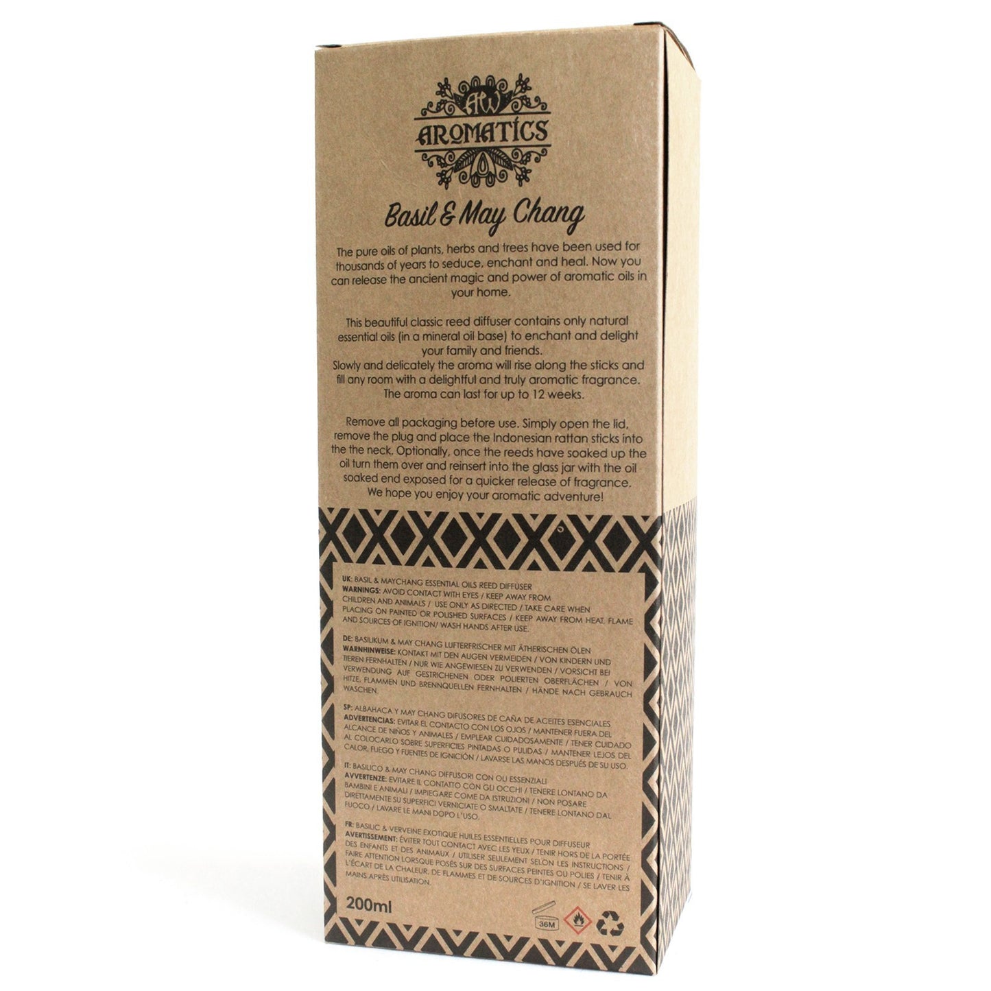 Diffuseur de roseaux aux huiles essentielles - Basilic et Maychang