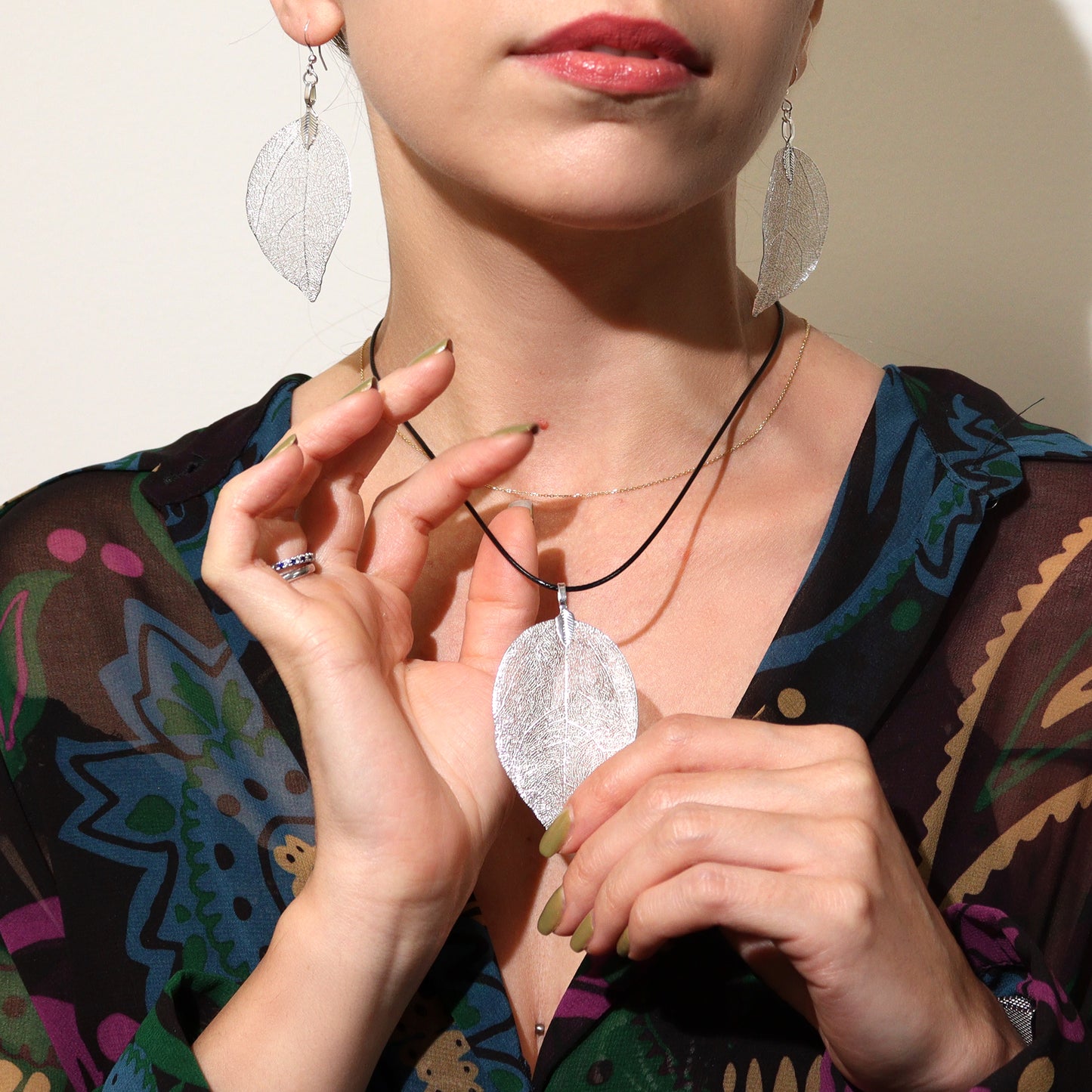 Collier - Feuille de Valeur - Argent