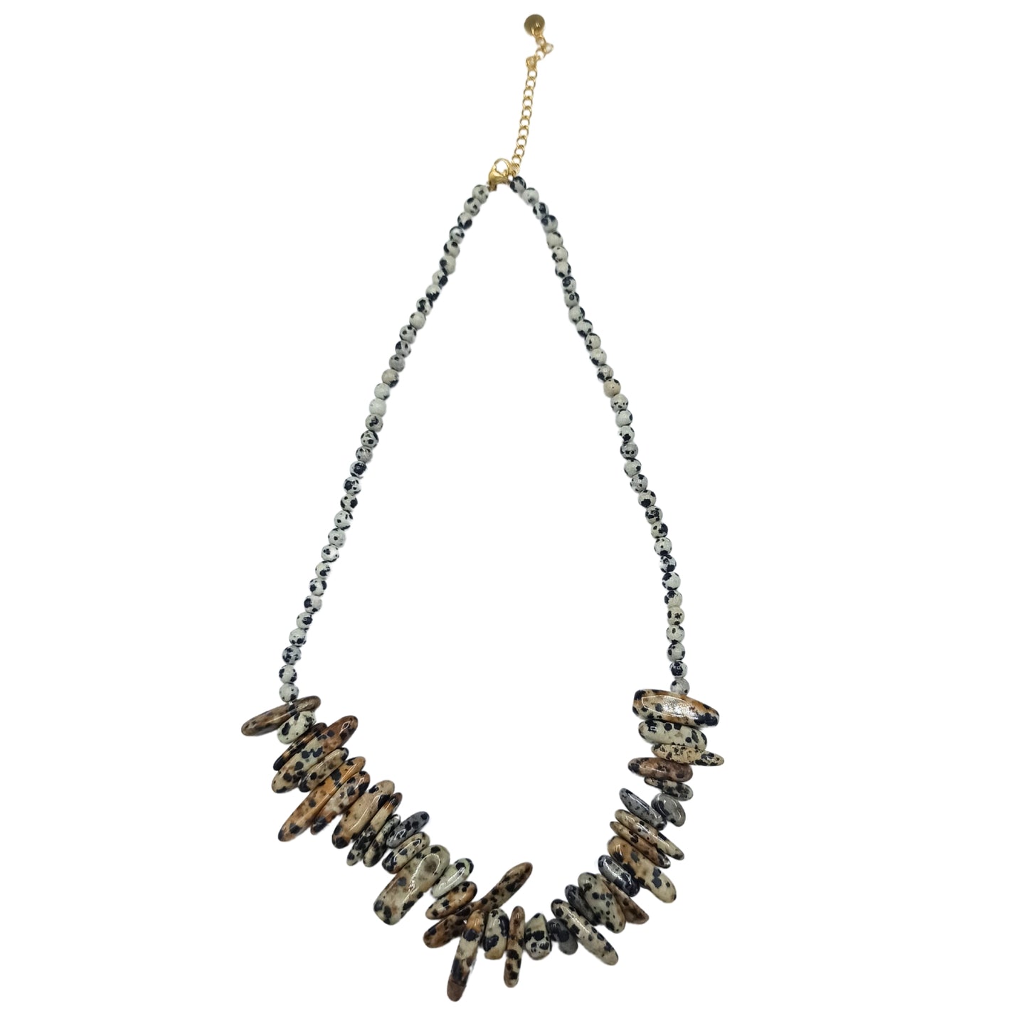 Collier en pierres précieuses Longstone - Pierre dalmate