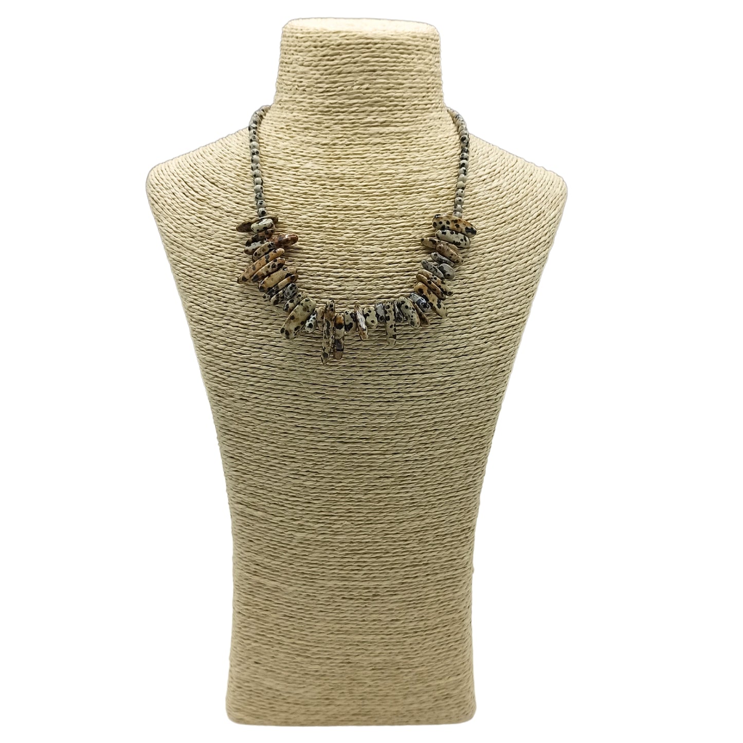 Collier en pierres précieuses Longstone - Pierre dalmate