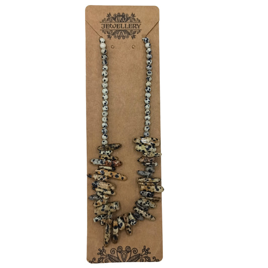 Collier en pierres précieuses Longstone - Pierre dalmate