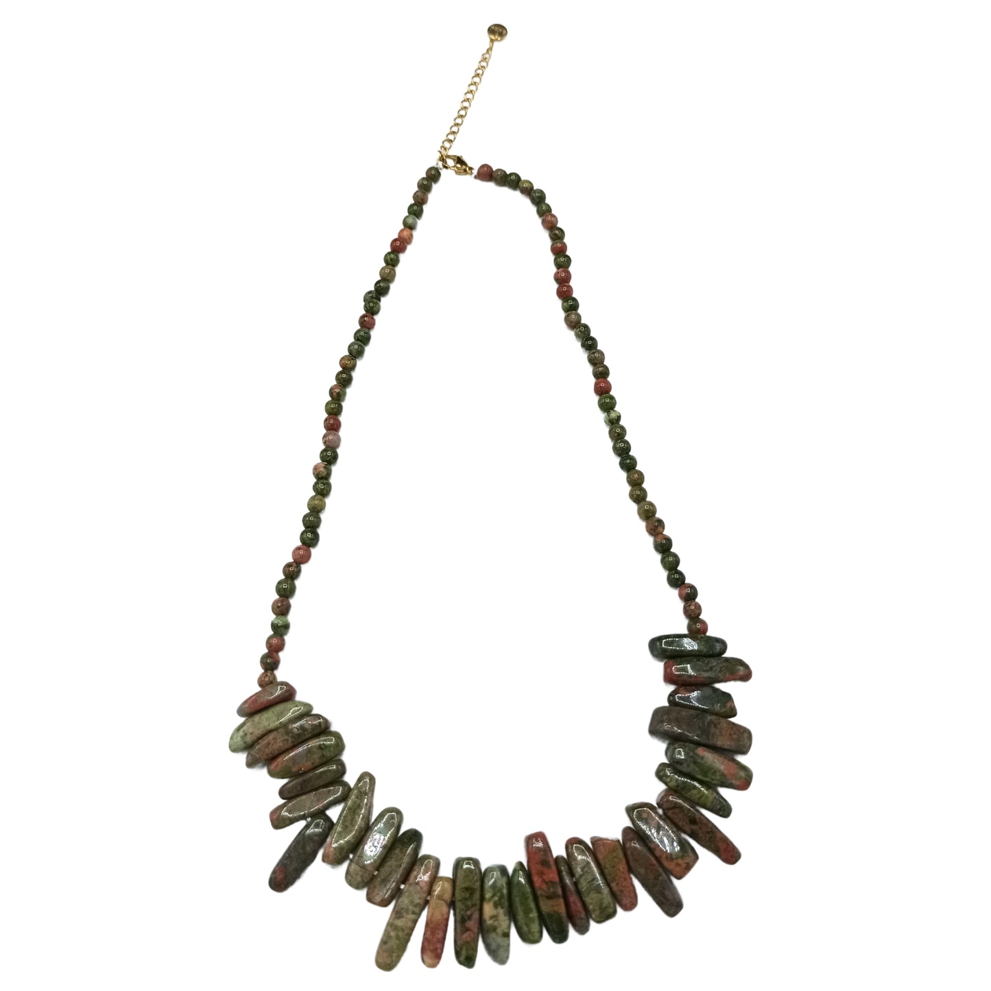 Collier Longstone en pierres précieuses - Agate mousse