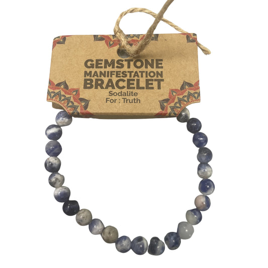 Bracelet Manifestation de Pierres Précieuses - Sodalite - Vérité