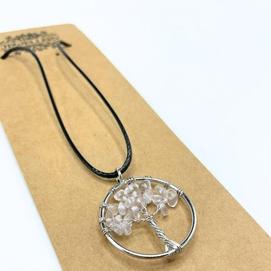 Pendentif Arbre de Vie - Cristal de Roche