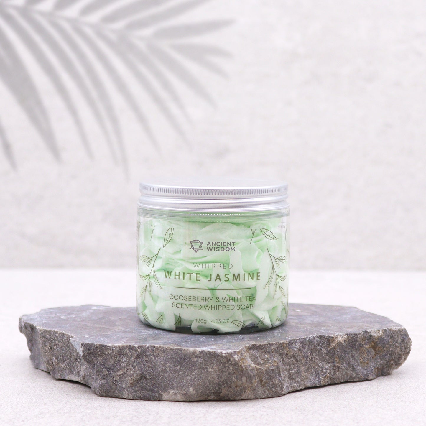 Schlagsahneseife mit Stachelbeere und weißem Tee, 120 g