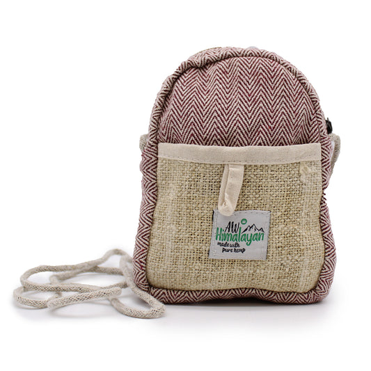 Sac pour téléphone portable en chanvre avec corde - Couleur aléatoire