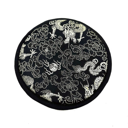 Set de regalo de cuenco tibetano batido y grabado a mano - 14 cm - Flor de la vida
