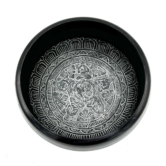 Bol chantant tibétain - Om Five Buddha - 16 cm