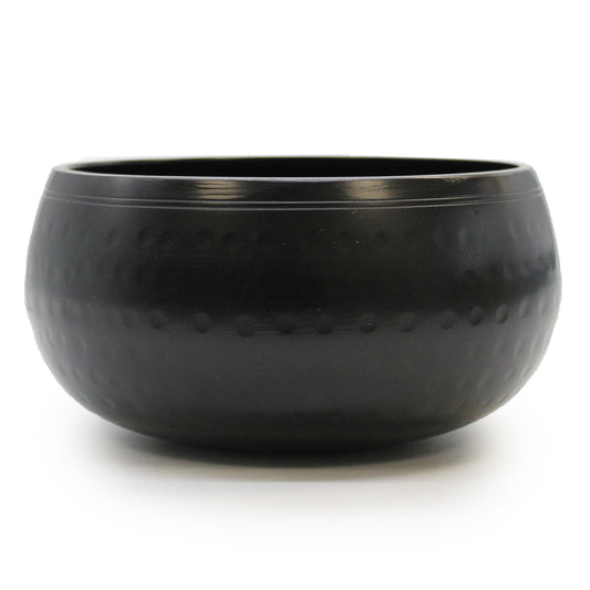 Bol moyen noir battu - 15 cm