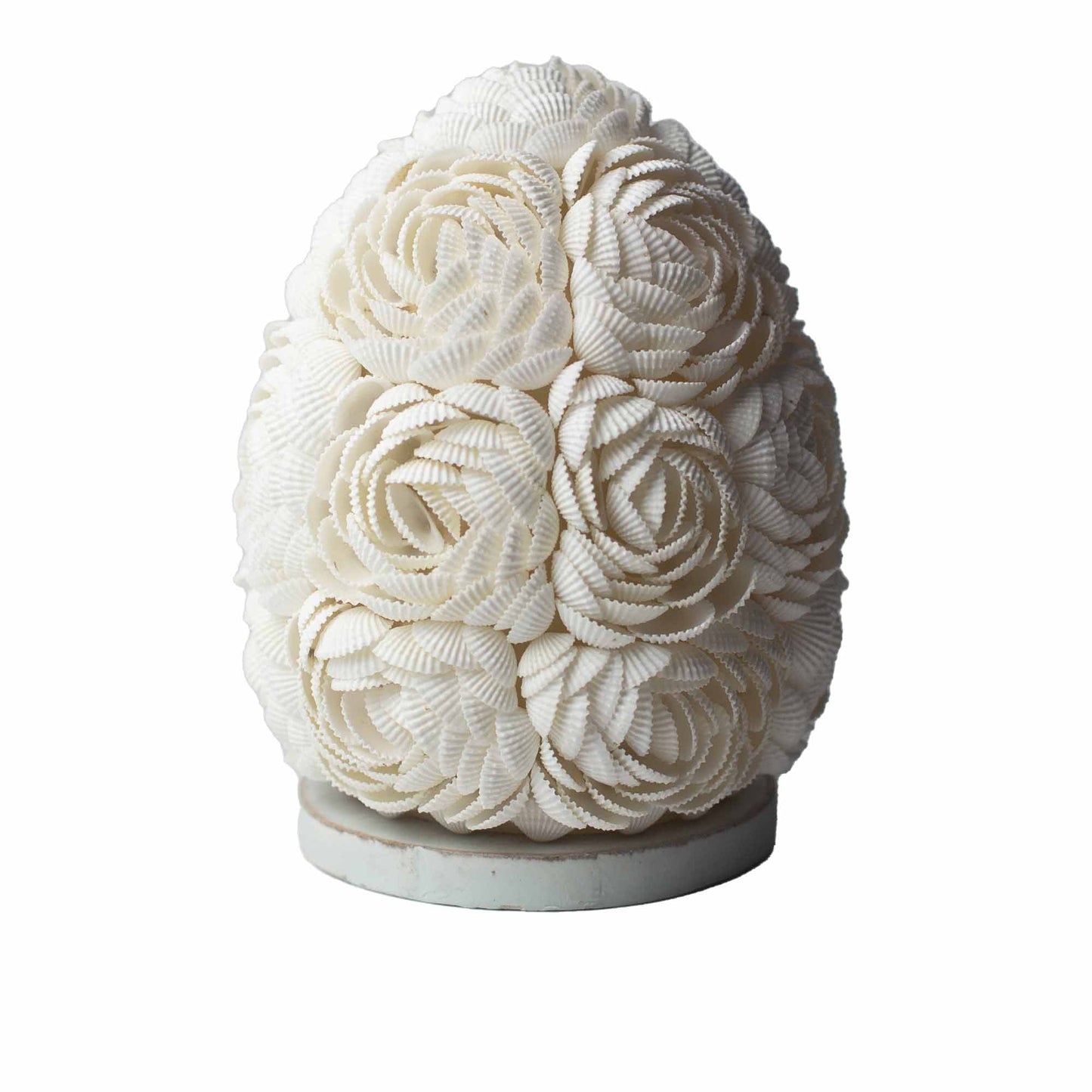 Lampe coquillage Boho - Ovale rose - 15 cm