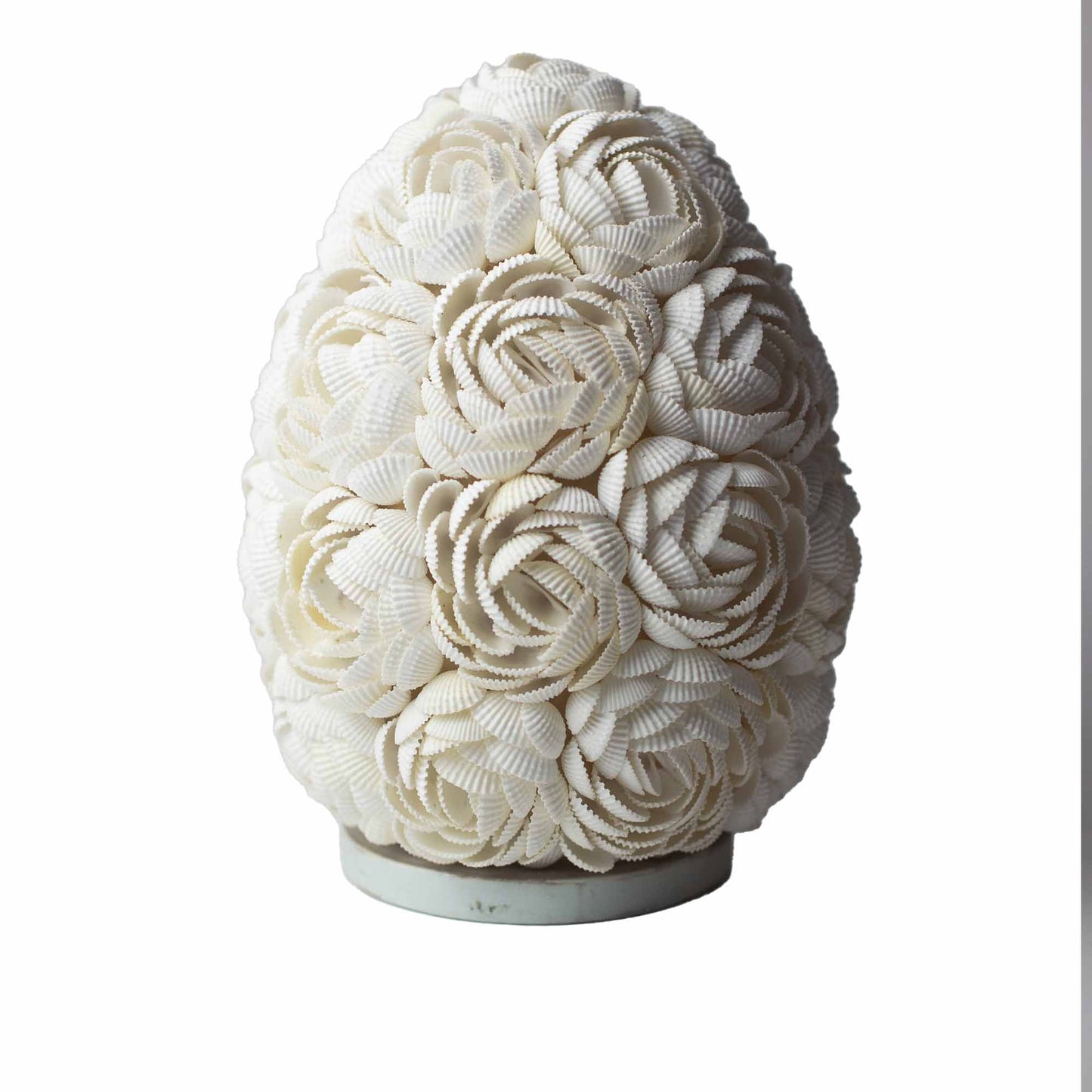 Lampe coquillage Boho - Ovale rose - 20 cm