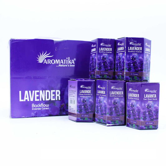 Lot de 10 encens Masala Backflow - Lavande